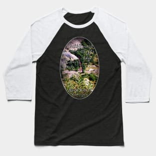 wildflowers over cliff edge Johnston's Ridge oval Baseball T-Shirt